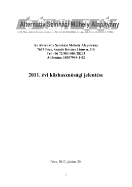 2011 - A JESZ - Pécsi Tudományegyetem