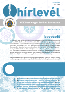 2013. 1-3.szám - Pest megyei Orvosi Kamara
