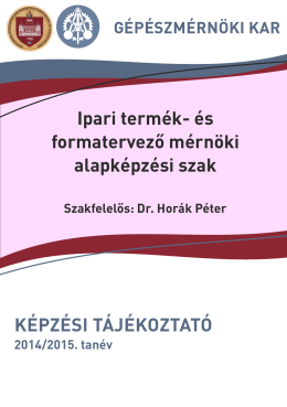 Képzési Tájékoztató - GPK - Budapesti Műszaki és