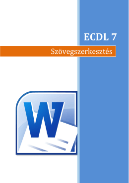 ECDL 7 - Kezdőlap