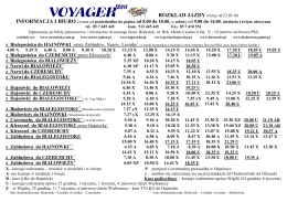 rozkład jazdy obowiązujący w czasie wakacji od 01.07.2012