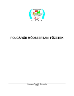 Módszertani füzetek 2011 - Polgárőr Egyesületek JN