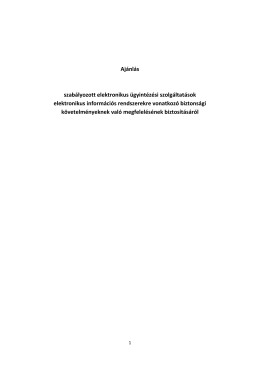 infobizt ajánlás_v3.pdf - Kormányzati Informatikai Fejlesztési