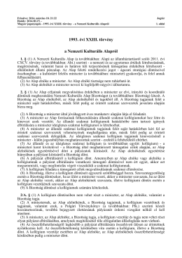 1993. évi XXIII. törvény a Nemzeti Kulturális Alapról