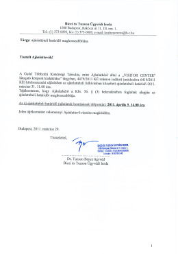 Bíczi és Tuzson Ügyvédi Iroda - Győri Többcélú Kistérségi Társulás