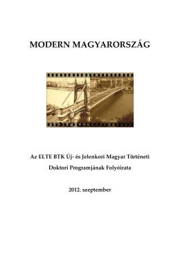 Modern Magyarország 1. évf. (2012)