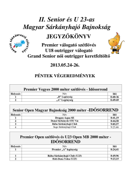 Senior, U23-as Magyar Bajnokság, Premier szétlövés és U18