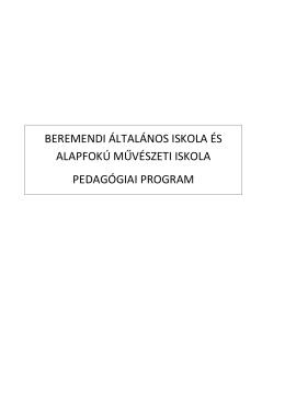 Pedagógiai program - Általános és Zeneiskola Beremend