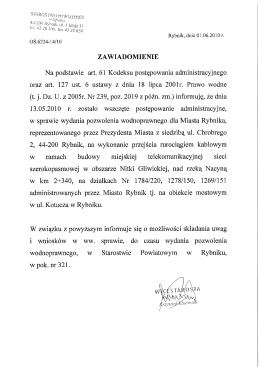 GMINA SZCZUCIN ZAWIADOMIENIE OWYBORZE