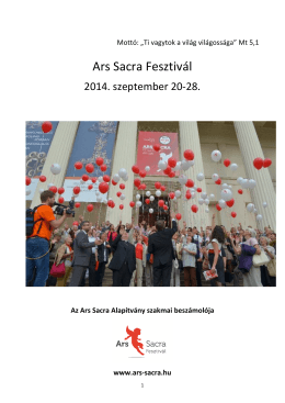2014-es Ars Sacra Fesztivál