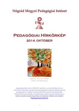Pedagógiai Hírkörkép - Nógrád Megyei Pedagógiai Intézet