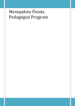 Óvoda pedagógiai program