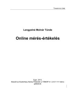 Online mérés-értékelés - Lengyelné dr. Molnár Tünde