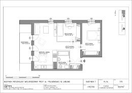 3 pokoje z aneksem kuchennym 58,87m 2