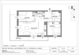 M35 - 3 pokoje z aneksem kuchennym 59,39m 2