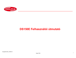 DS150E Telepítési útmutató 1 - Delphi Europe Service Operations