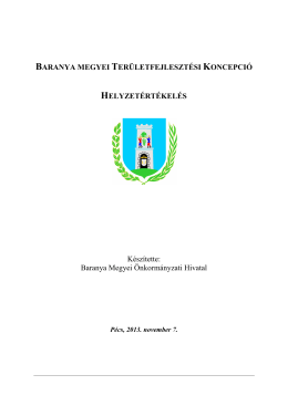 (BMTK) – Helyzetértékelés - Baranya Megyei Önkormányzat
