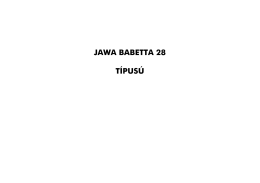 JAWA Babetta 28 átdolgozott használati útmutatója