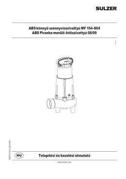 ABS könnyű szennyvízszivattyú MF 154-804 ABS Piranha