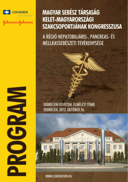tervezett program - Magyar Sebész Társaság