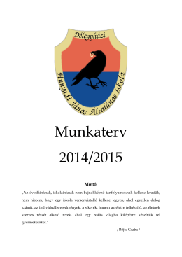 Munkaterv 2014/2015