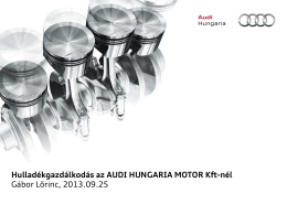 Hulladékgazdálkodás az Audi Hungaria Motor Kft.