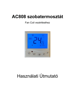 AC808 szobatermosztát Használati Útmutató