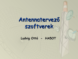 Ludvig Ottó HA5OT: Antennatervező szoftverek.