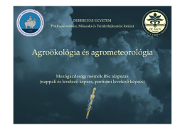 Agroökológia és agrometeorológia