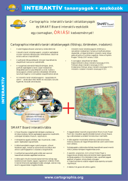 SMART Board interaktív táblák + Cartographia