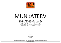 Munkaterv 2014/2015