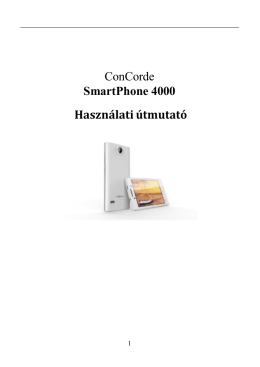 ConCorde Smartphone 4000 használati útmutató