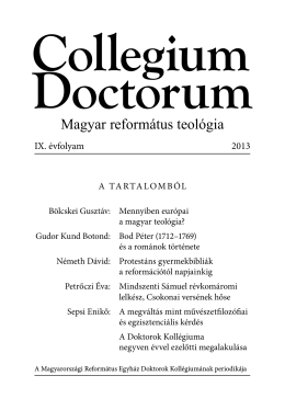 A Collegium Doctorum 2013. évi száma PDF 2,5 MB