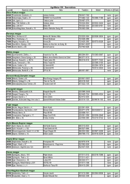 Service list - Agrimotor Kft