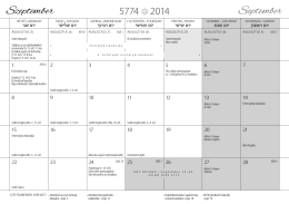 A 2014-2015. tanév naptára