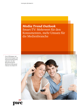Media Trend Outlook Smart-TV: Mehrwert für den