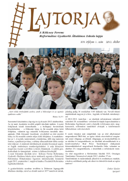 XIV. évfolyam 1. szám 2012. október