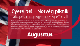 Augusztus - Norvég Civil Támogatási Alap