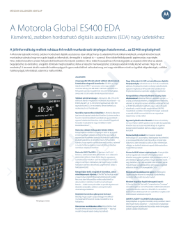 Motorola ES400 adatlap - JUTA