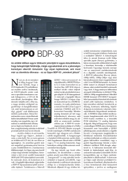 OPPO BDP-93 Blu-Ray lejátszó