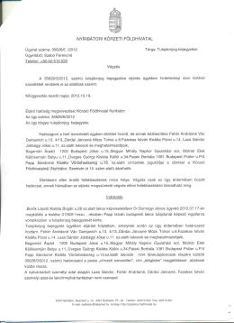 NYÍRBÁTORI KÖRZETI FÖLDHIVATAL