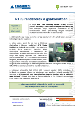 RTLS rendszerek a gyakorlatban