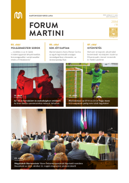 Forum Martini novemberi szám