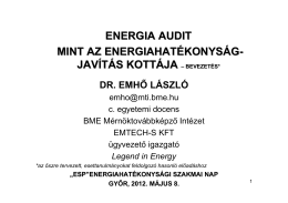 (Microsoft PowerPoint - Energia audit, mint az energiahat\351konys
