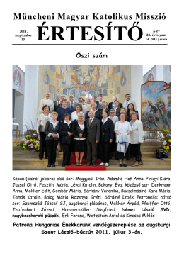 2011 ősz - Magyar Katolikus Misszió München