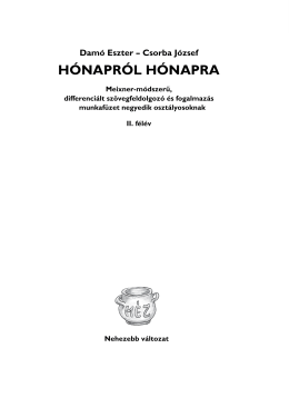 HÓNAPRÓL HÓNAPRA - AIÓ Tankönyvkiadó