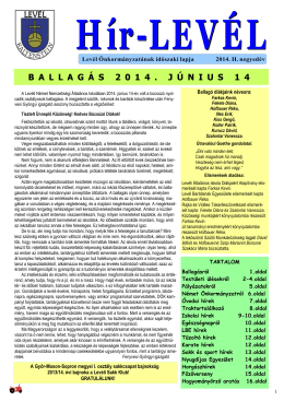 Hír-Levél 2014.II.negyedév (pdf)