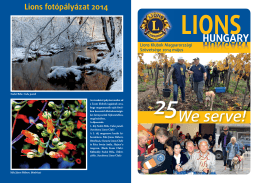 HUNGARY - LIONS CLUBOK Magyarországi Szövetsége