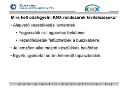 Mire kell odafigyelni KNX rendszerek kivitelezésekor