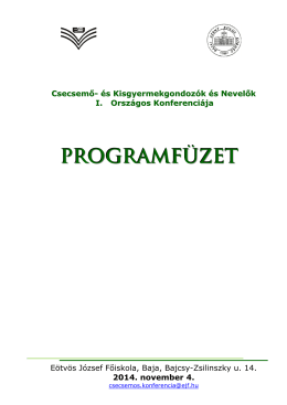Letölthető programfüzet - Eötvös József Főiskola